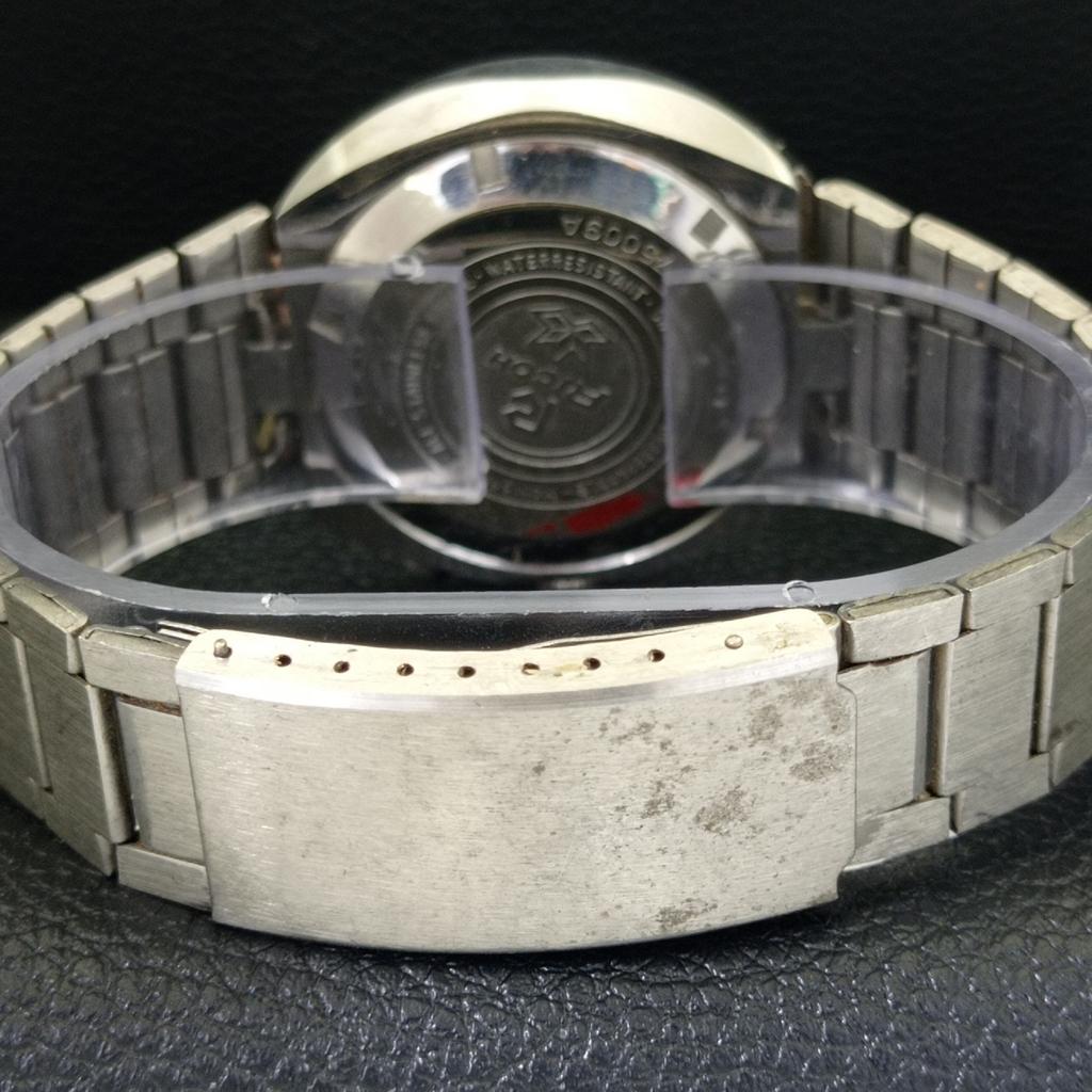 GENUINE VINTAGE RICOH R31 AUTOMATIC JAPAN MENS WHITE COLOR DIAL WATCH A500645-5 R153-a500645