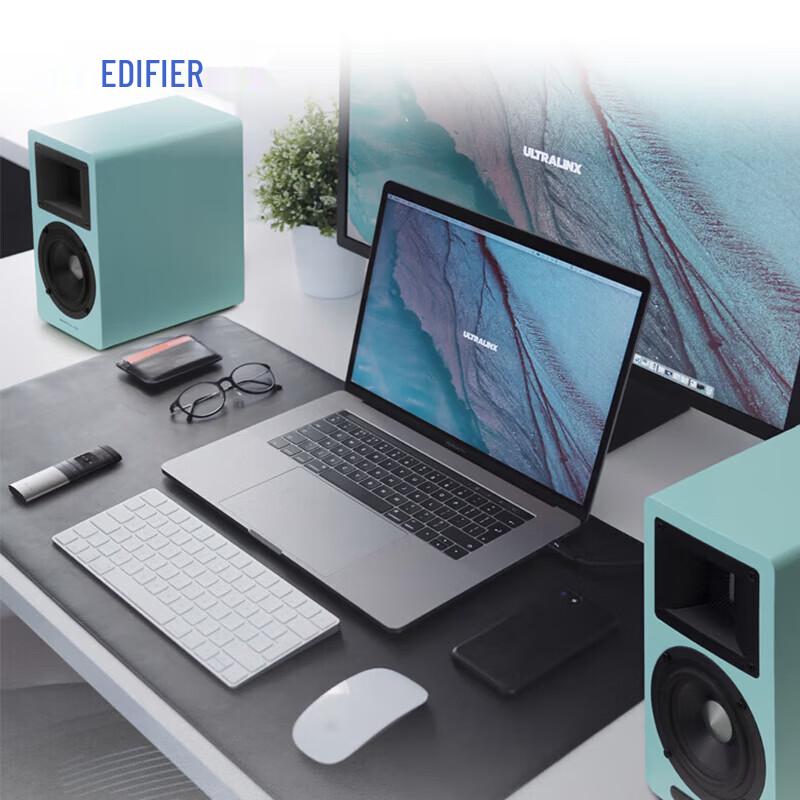 Edifier AIRPULSE A80 Hi-Fi Active Bluetooth Bookshelf Speakers CN Plug (adapter Included)