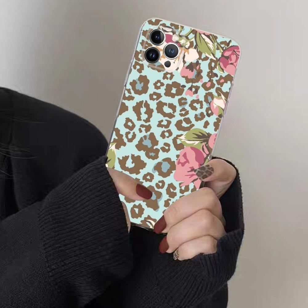 Leopardenmuster Handyhülle für iPhone 15 8 7 6 6S Plus X SE 2020 XR XS 14 11 12 13 Mini Pro Max Handyhülle