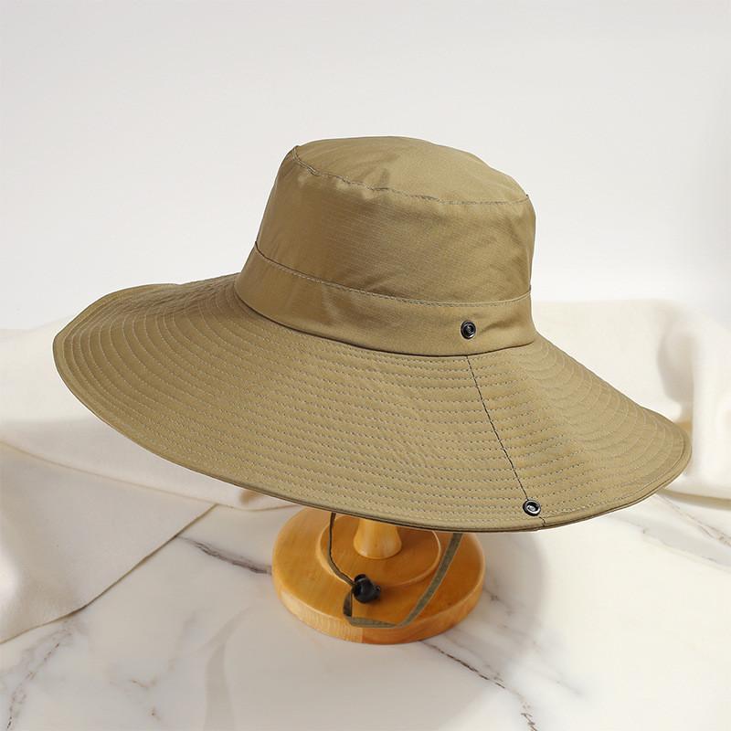 Summer Quick Dry Wide Brim Fisherman Hat With Sun Protection For Outdoor Hiking Camping
