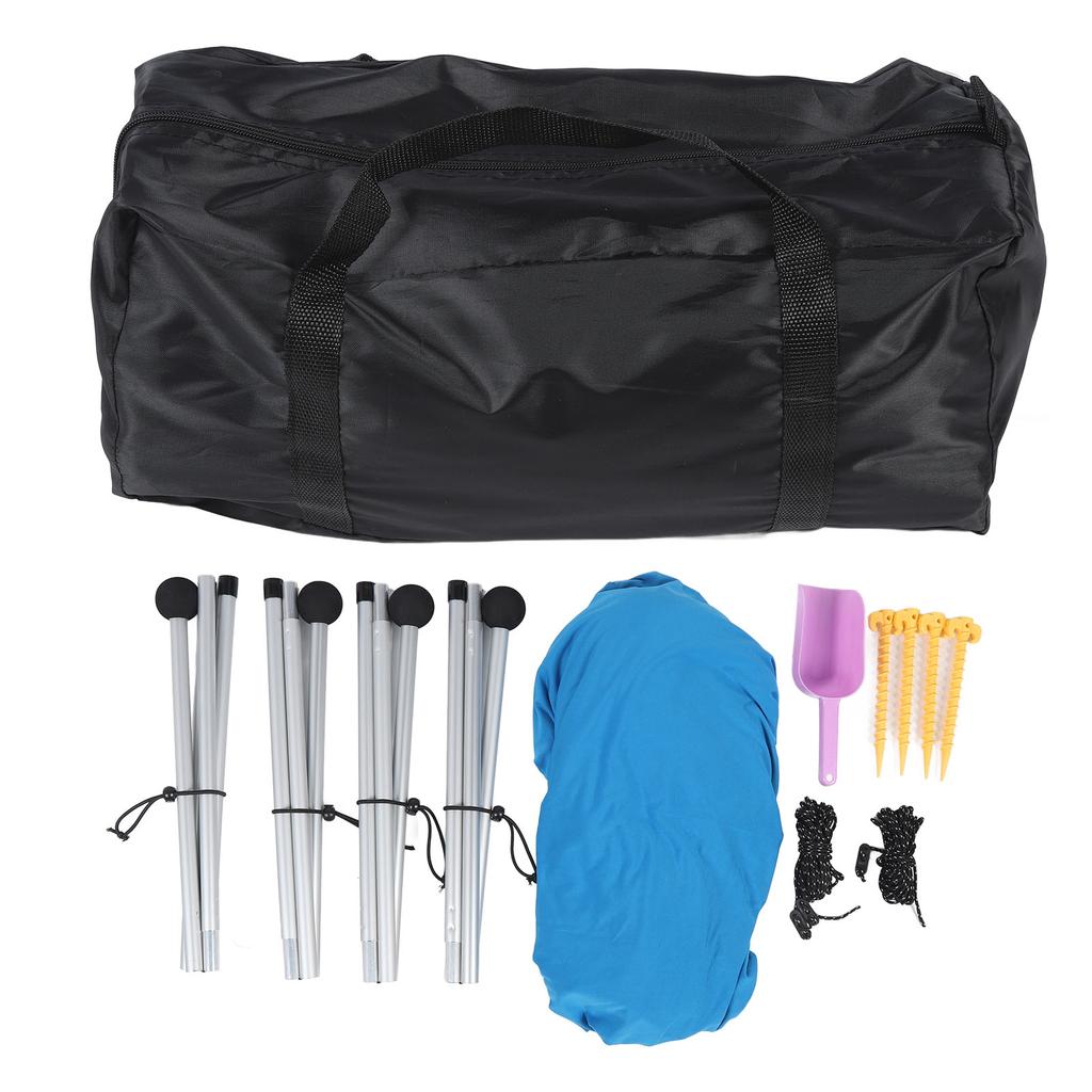 Beach Tent Sun Shelter UPF50 Pop Up Outdoor Shade Beach Canopy with 4 Aluminum Poles for Camping Fis