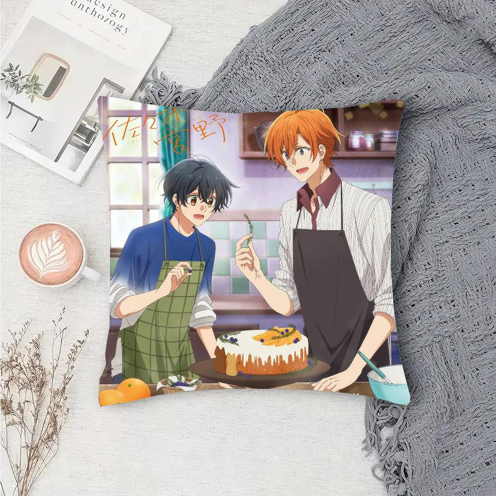 Sasaki And M-Miyano Anime Pillow Case Sofa Cushion Cover Room Home Decoration
