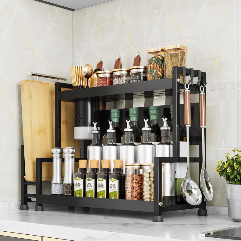 Stainless Steel 3-Tier Kitchen Countertop Seasoning Rack