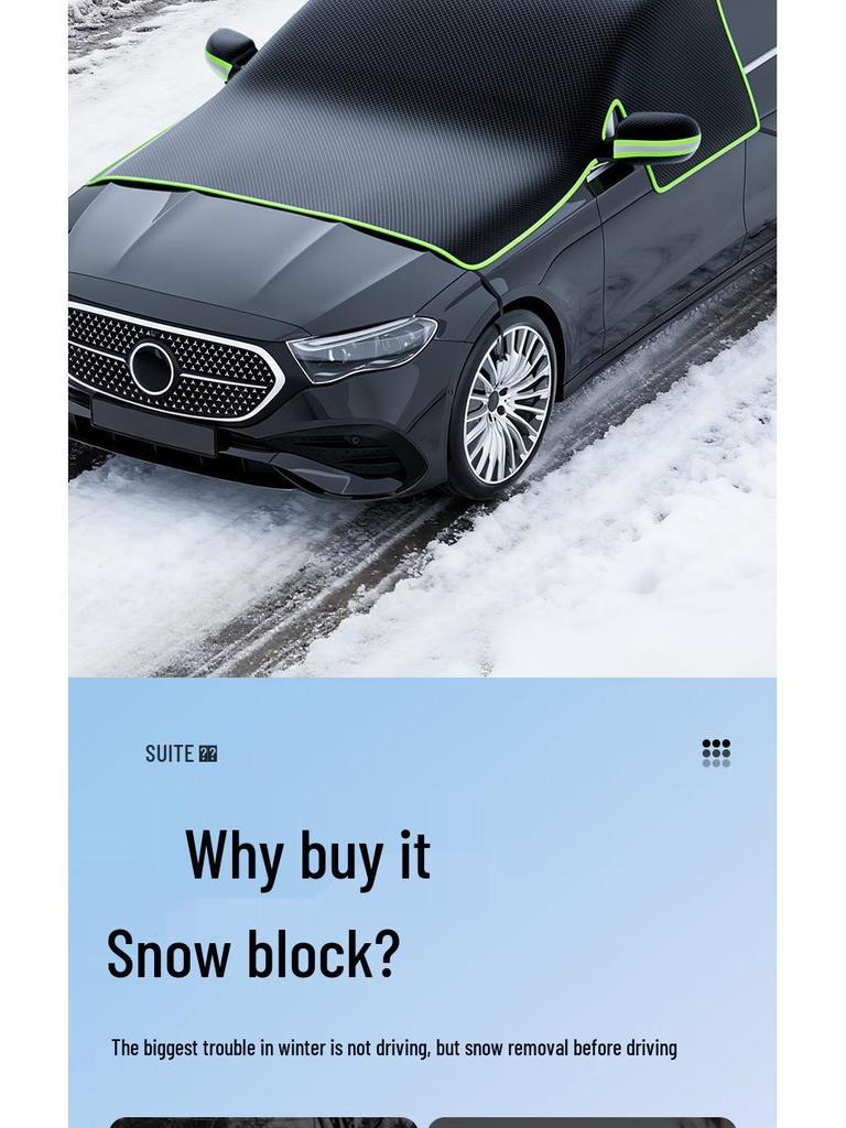 Oxford-Gewebe Grenzüberschreitende Frost- und Schneefeste Windschutzscheibenabdeckung