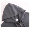Spring and Autumn Cardigan Sweater Men's Hooded Zipper Sports Heavy Gray Jacket Men