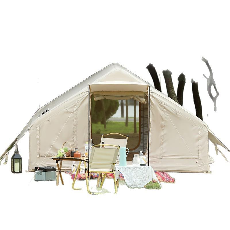 Inflatable Rainproof Camping Tent - Thickened Oxford Cabin with Portable Folding Design