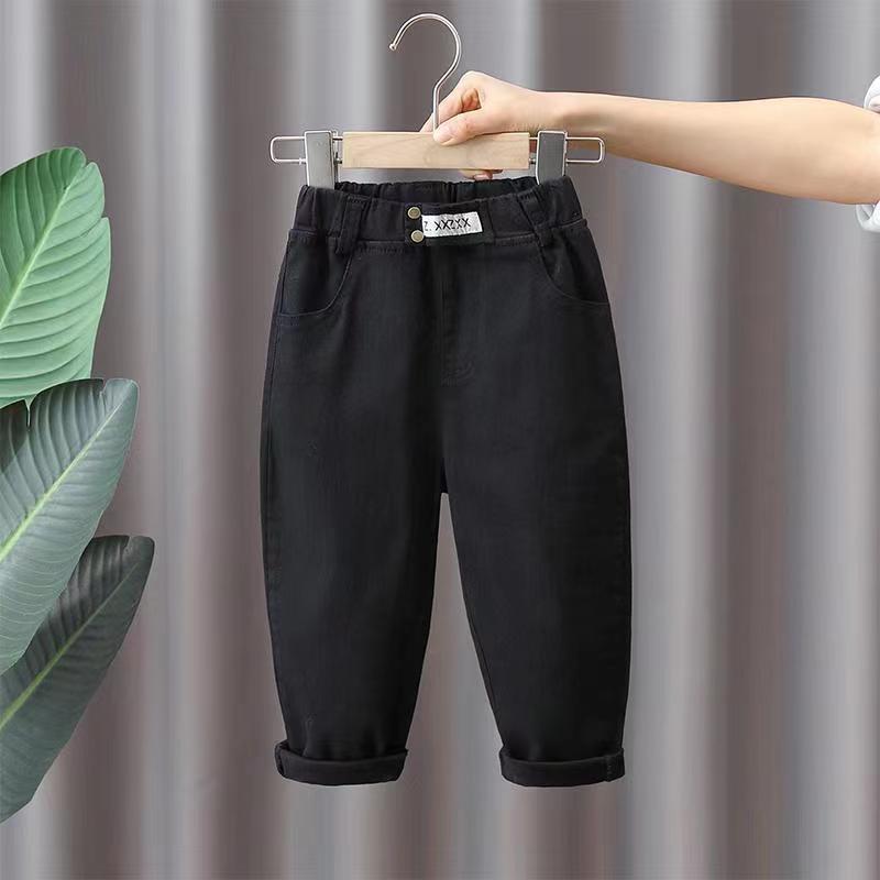 Spring Autumn Boys Cotton Casual Pants Korean Trendy Kids Sport Trousers 90