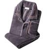 Coral Fleece Men's Pajama Set - Thick, Warm, Long Sleeve, Loose Fit for Autumn/Winter