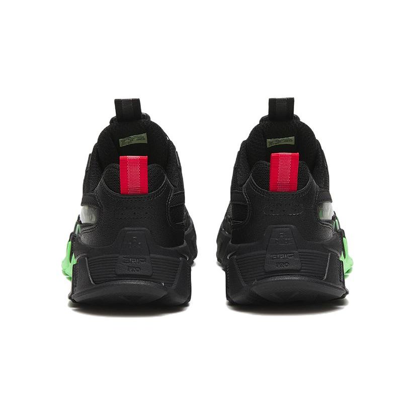 Anta Childrens Comfortable Daily Casual Shoes Kids Sneakers Black Green 312318802-7