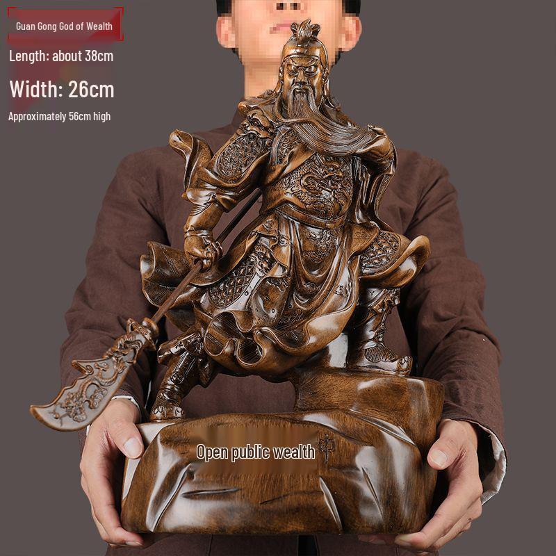 Guan Yu Wealth Statue: Home & Office Decor, Prosperity Symbol, Worship Item, Perfect for Shops & Business Openings