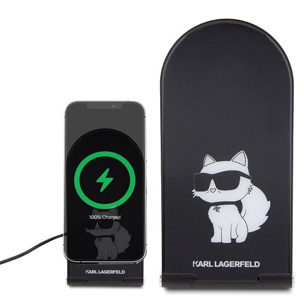 Karl Lagerfeld Foldable Lad. Inductive 2in1 Kldcrfalchnk 15W Black/Black Choupette Magsafe