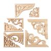 Furniture Parts Wooden Figurines Crafts Corner Appliques Frame Woodcarving Decorative Wood Carved