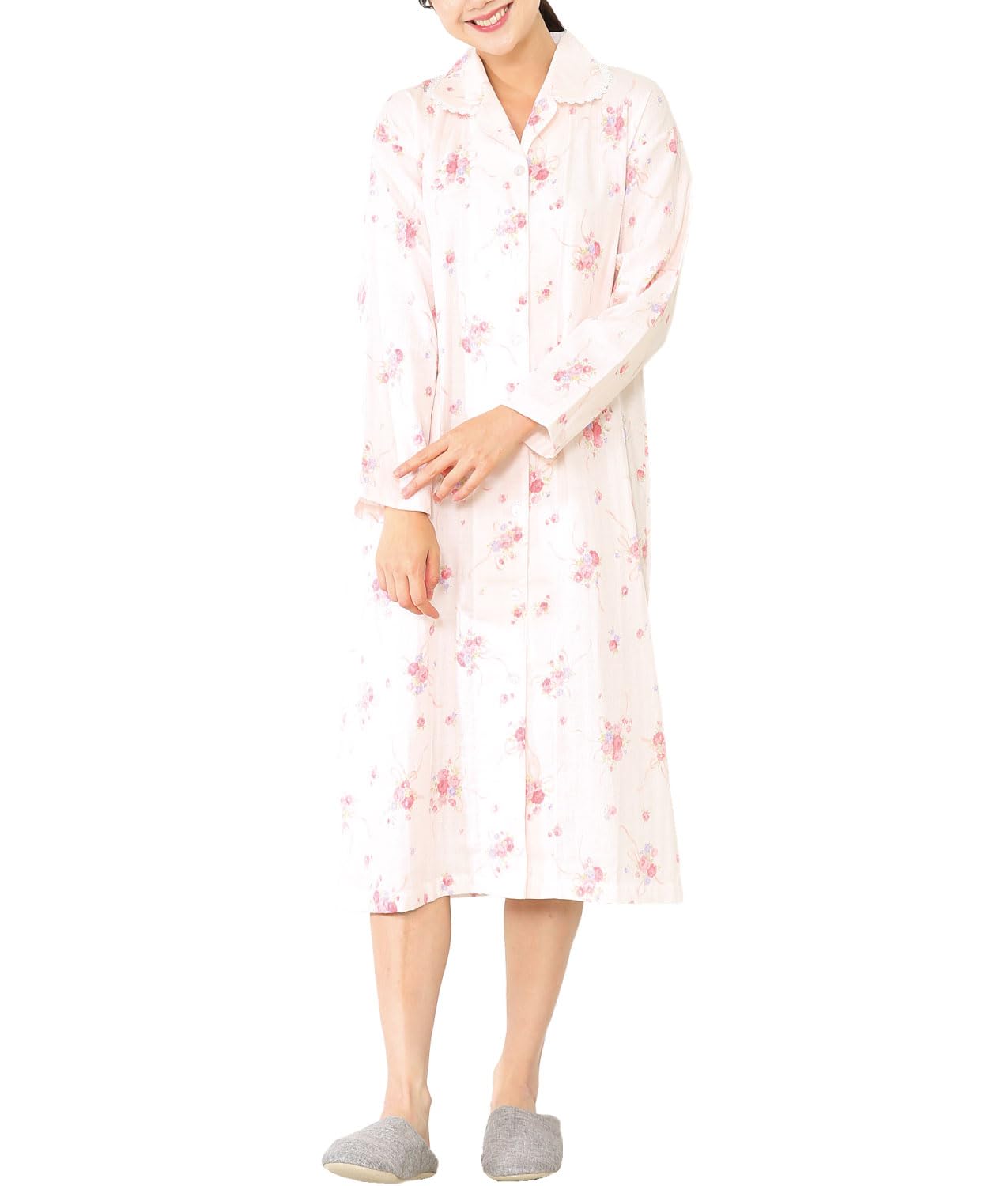 

НОЧНАЯ СОРОЧКА С ДЛИННЫМ РУКАВОМ NISHIKI Сделано в Японии из двойного хлопка Премиальное качество Сшито в стране Длинная Идеально для весны и осени