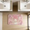 Cute M-my Melody Bathroom Mat Anti-slip Absorb Water Long Strip Cushion Bedroon Mat Welcome Doormat