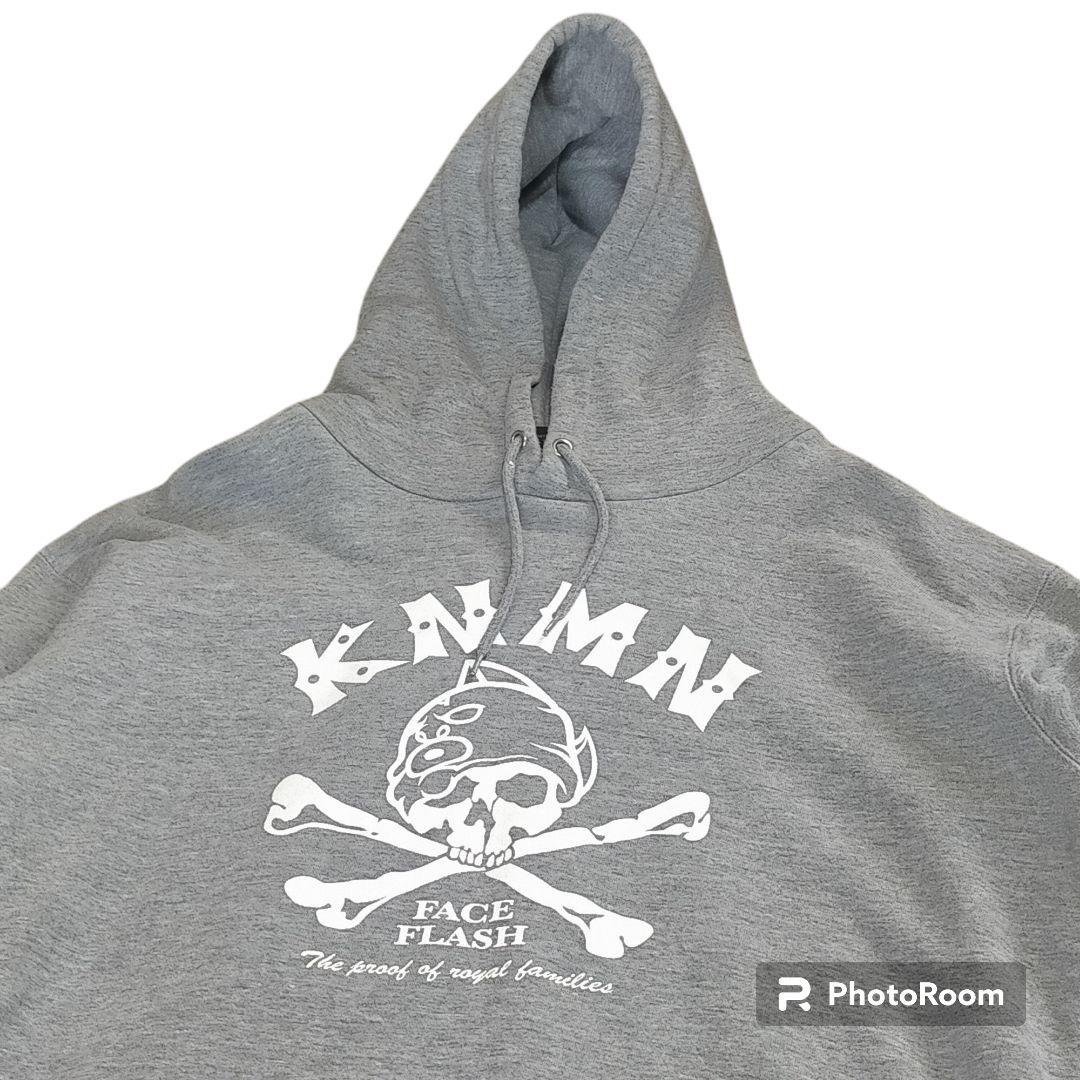 

[USED] Kinnikuman Sweatshirt Hoodie Mask Bam Bam Bigelow Gray Anime Manga