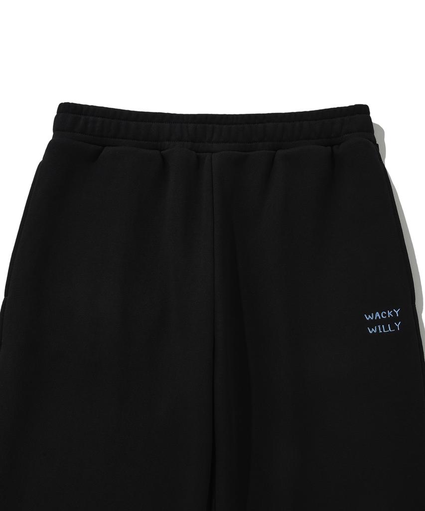 WACKY WILLY Women'S Straight Fit String Sweatpants Black
