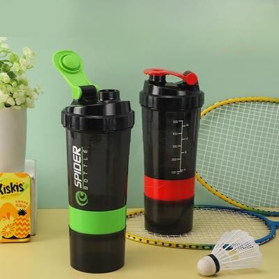 500ml Three-layer Shaker Cup, Sports Water Cup, Protein Powder, Gym Shaker Cup, Milkshake Mixing Cup, Water Cup