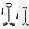 Bondage Restraint Kit Adjustable Collar Wrist Cuffs Durable PU Leather Fetish Play Set for Adult Couples