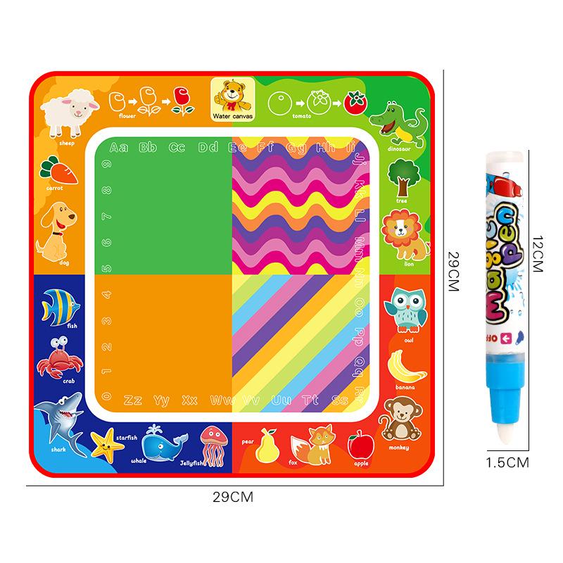 Children's Magic Water Doodle Mat: Educational Animal Canvas for Infants and Toddlers