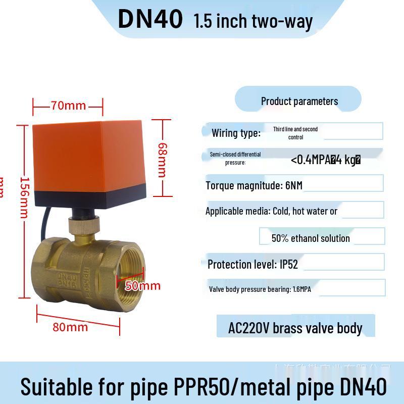 Zweiwege Messing Elektromagnetisches Solar-HVAC-Ventil: Temperaturregelung, Normalerweise offen/geschlossen, Zwei-/Draht-Kugelhahn.