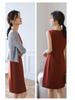 Mei Daiqian Women's Sleeveless Round Neck Midi Vest Dress - Slimming, Drapey, Professional Summer Wear