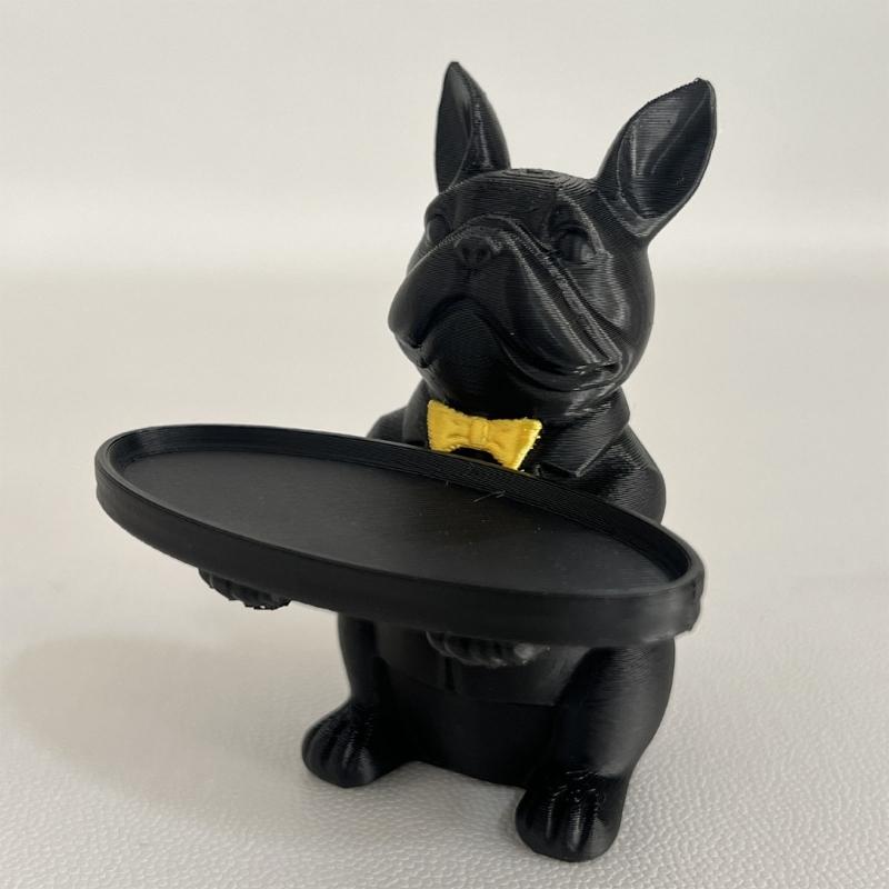 Lovely Dog Statue Key Candy Bowl Dog Statues Figurines Entryway Table Ornament for Office Home Decors New Year Gift