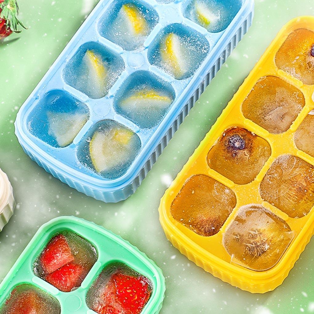 Tragbare Wiederverwendbare Silikon Eiswürfelform Bar Club Flexibel Staubdicht Weineiswürfelform mit Deckel Gadget Zubehör