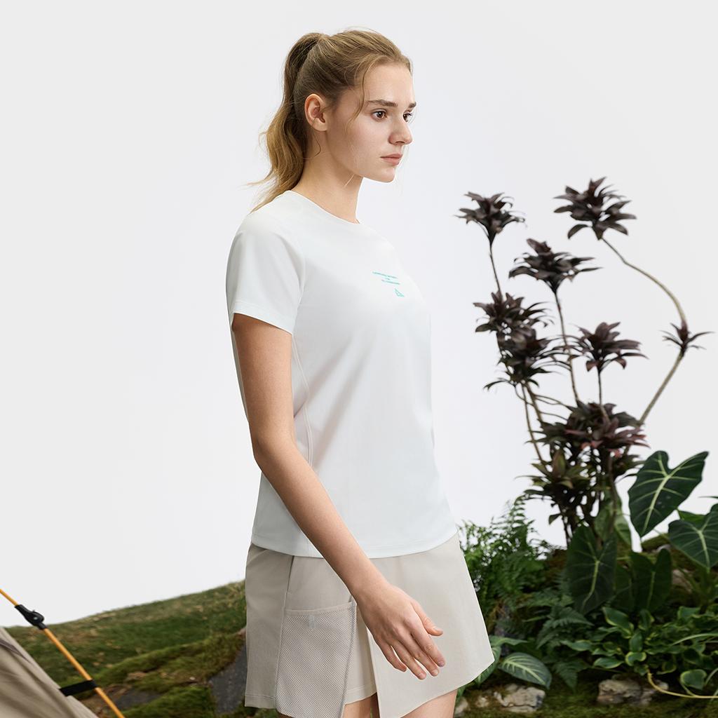 Fila Athletics Explorer Casual Quick-Dry Short Sleeve T-Shirt Women Tops Snow-White A11W527117F-WT