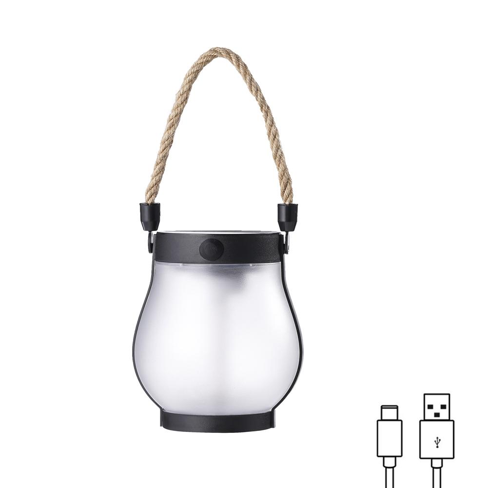 

Солнечный фонарь-пламя уличный подвесной светильник 800 люмен с веревочной ручкой водонепроницаемый IPX4 декоративный свет для сада патио кемпинга 2.5 W