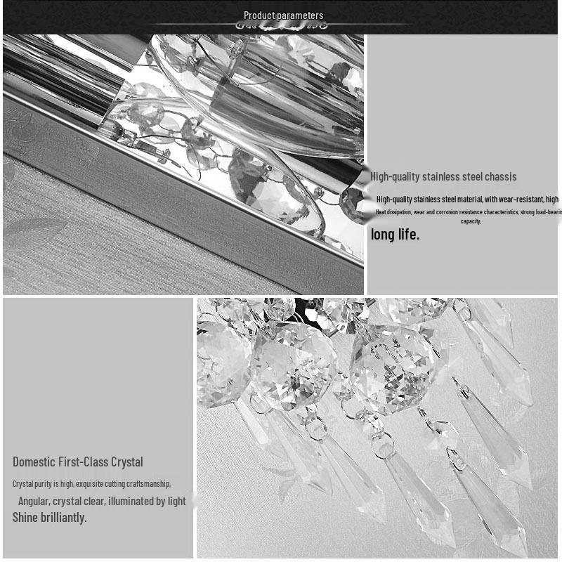 Double Head Modern Crystal Wall Lamp for Bedroom and Living Room