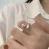Geometric Sphere Water Drop Open Ring – Women's Minimalist Style, Versatile Index Finger Jewelry