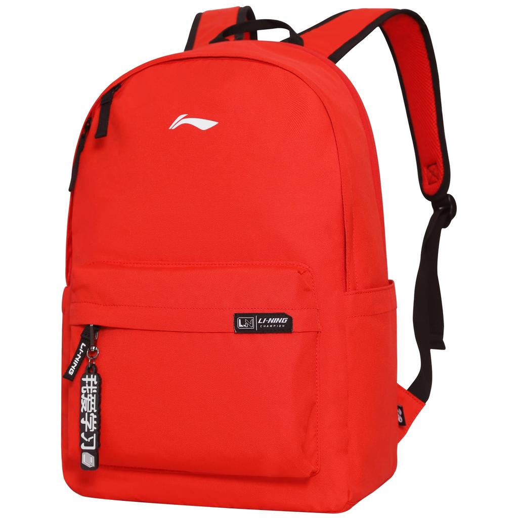 Li Ning Polyester Backpack Unisex Red ABSU319-4