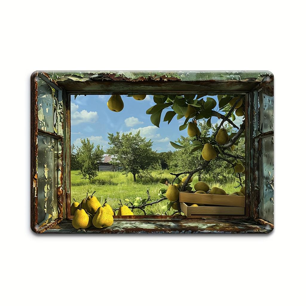 Vintage 3D Vegetables and Fruits Metal Tin Sign Plaque Decorative Plates for Farm Club Man Cave Bar Home Hotel Cafe Wall Decor