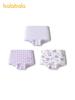 Kuromi Balabala Girls' 3-Pack Cotton Boxer Briefs with Antibacterial Crotch - No Pinching