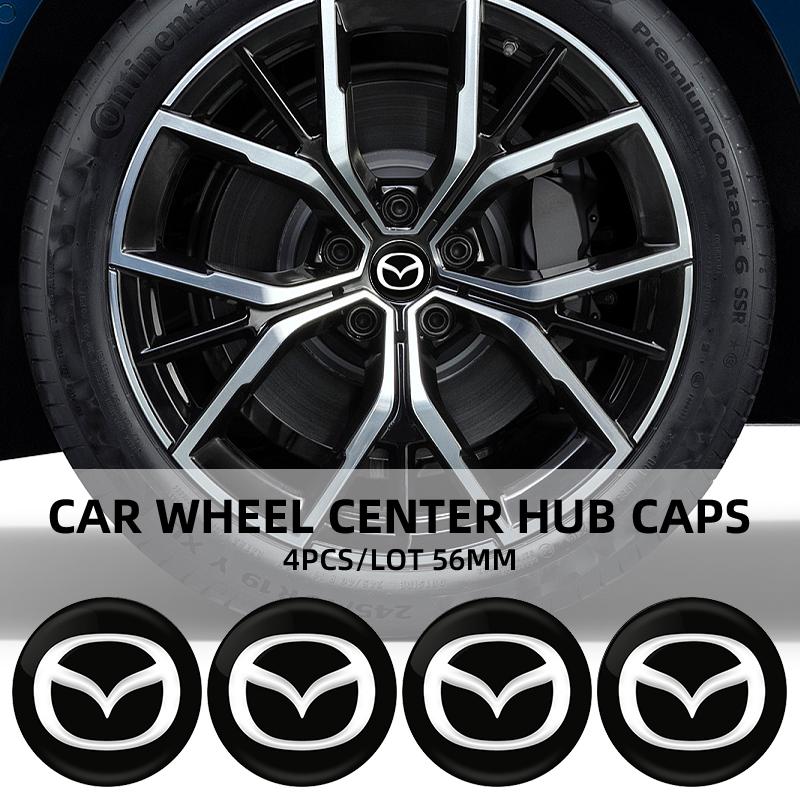 4pcs 56mm Car Wheel Center Hub Cap Badge Emblem Decal Wheel Sticker For Mazda 3 6 Atenza Axela Demio CX3 CX5 MP MS RX8 W4