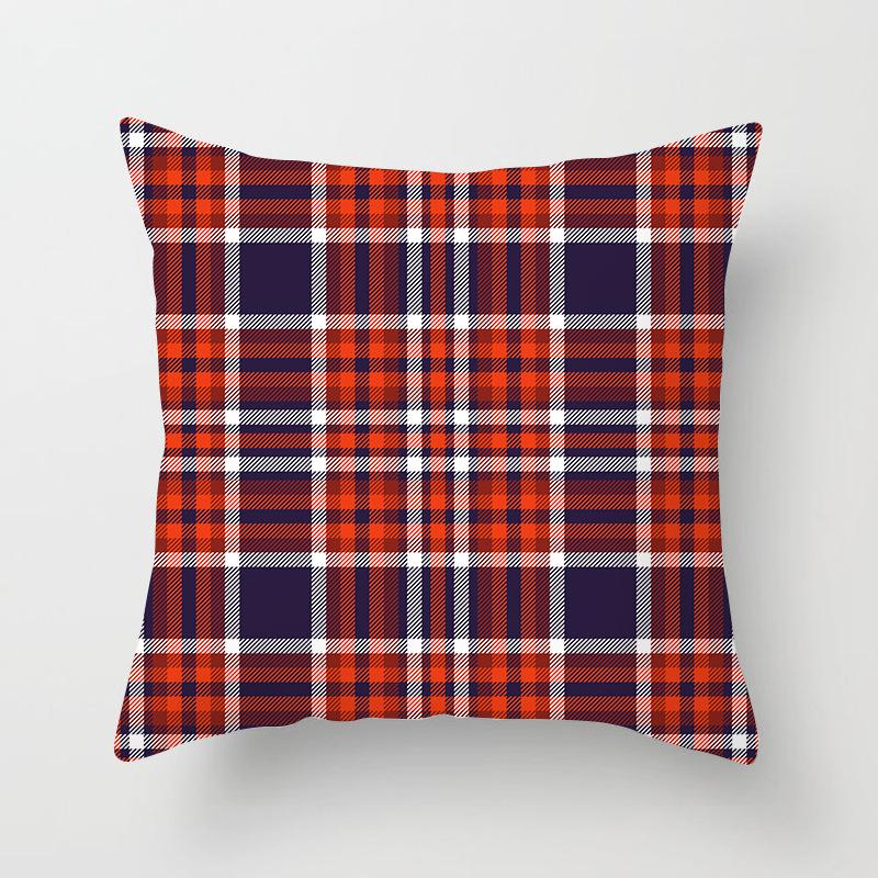 Scottish Red Plaid Pillowcase Home Sofa Pillow Cushion Cover