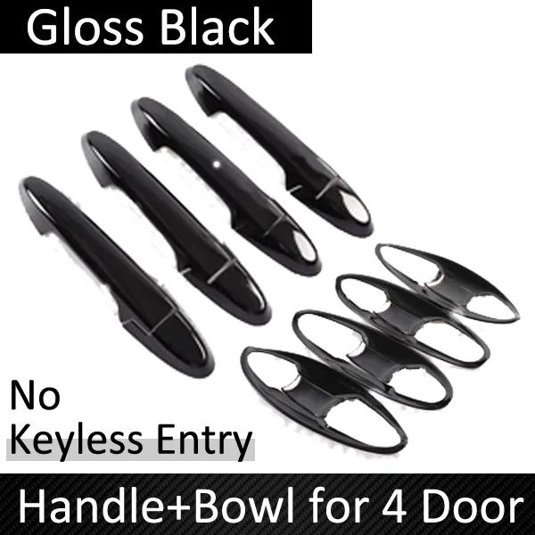 For Honda Fit Jazz MK3 GK GH GP 2013~2019 2018 Gloss Black Smart Door Handle Cover Sticker Trim Car Protective Film Accessories