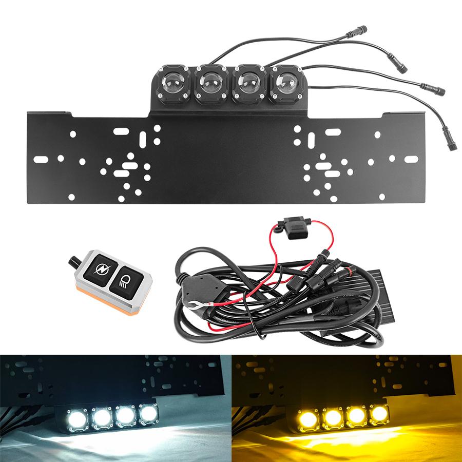 

Светодиодные фонари подсветки номерного знака на переднем бампере автомобиля, крепление для прожектора, универсальный держатель для номерного знака для внедорожников и квадроциклов 1 piece