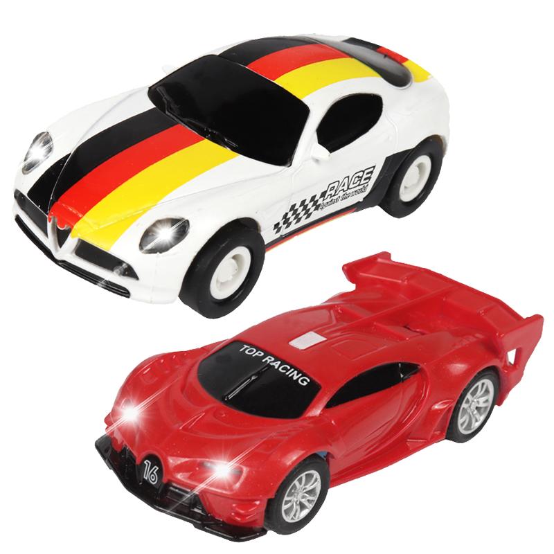Slotcar 1 64 1/64 1:64er Maßstab Fahrzeug Elektrisch Hohe Geschwindigkeit Rennstrecke Polizei Rennwagen Zubehör Spielzeug Kinder Geschenke