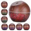 Mini Humidifier USB Night Light Dark Wood Grain Oil Diffuser Aroma Purifier 130ml