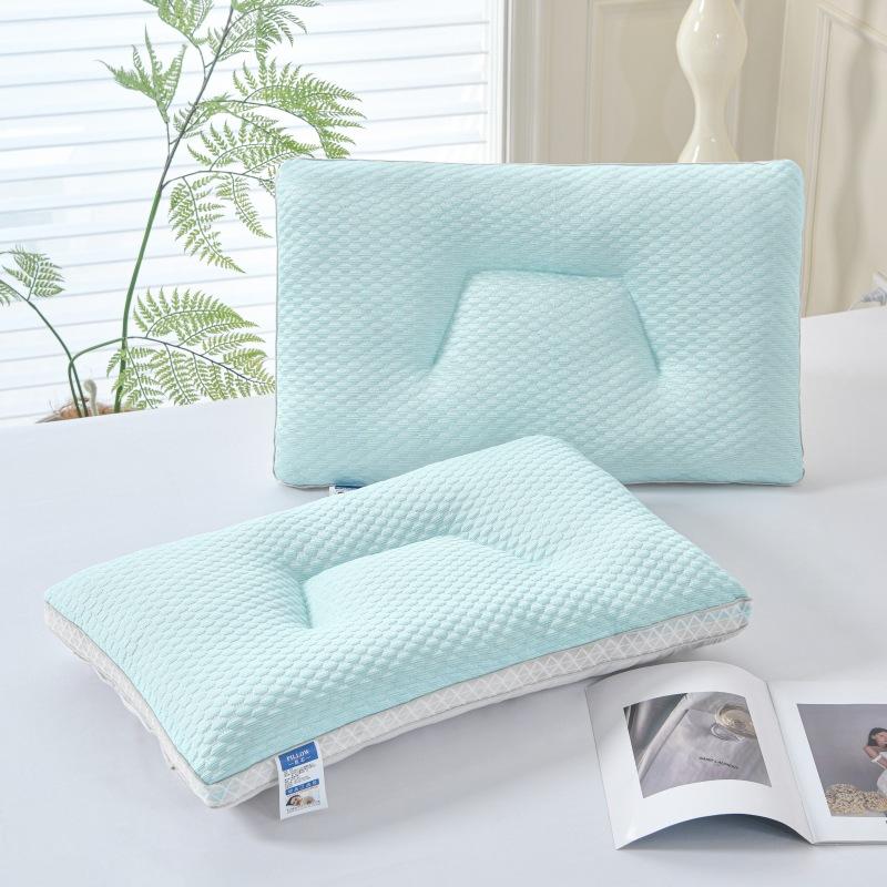 Kühles und Atmungsaktives Iced Bean Bohnenkissen für den Sommer Halswirbelsäule Hoher und Niedriger Kissenkern für den Haushaltsgebrauch 48*74cm