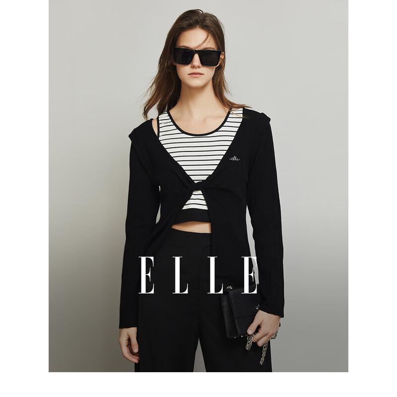 

ELLE Black & White Striped Two-Piece Set S