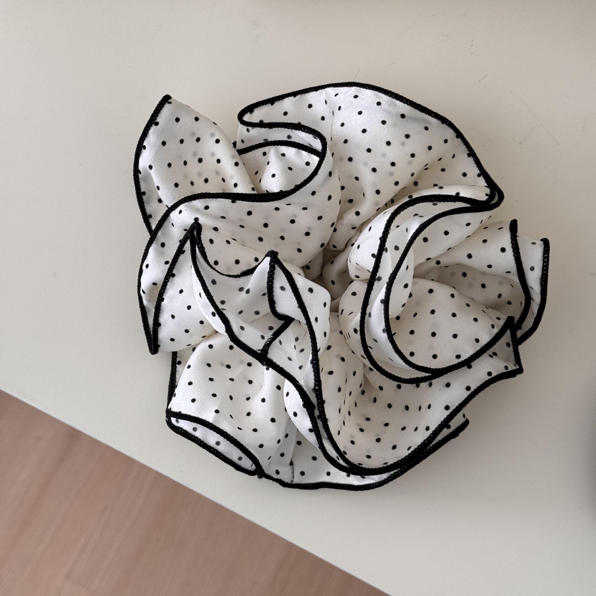 

Многослойная резинка для волос «Большой кишечник» в горошек, Высококлассный вид, Резинка для волос для конского хвоста или пучка, Большая резинка для волос бежевый