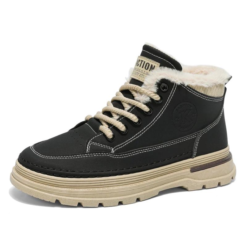 Neue Schneestiefel Herren Baumwollschuhe Winter Wasserdicht Warm Plüsch Outdoor Lässig Schneeschuhe Rutschfeste Stiefeletten Herren