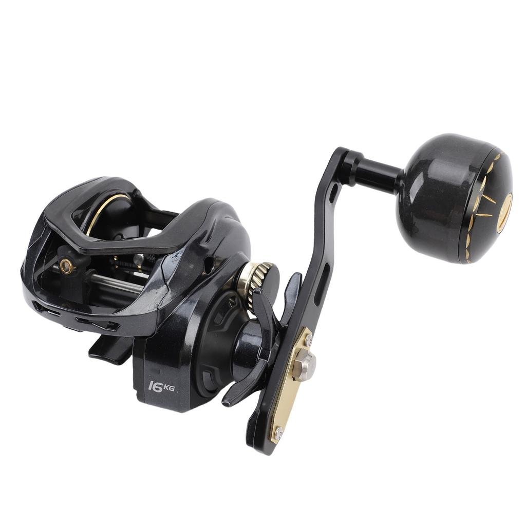 Baitcasting-Rolle 7.2:1 Übersetzung 16KG Bremskraft 12 Bremseinstellungen Weitwurf Linkshand Baitcaster Rolle