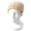Very Good Knit Cap COCO Mark Plate Knit Hat Ivory Cashmere Women Used