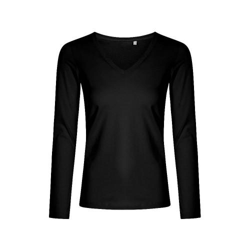 X.O By Promodoro Womens/Ladies V Neck Long-Sleeved T-Shirt