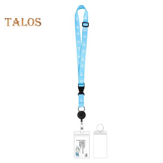 

Держатель удостоверения личности с набором багажных бирок, регулируемый ремешок, универсальный широко используемый держатель для туристических бейджей, аксессуары для круизных лайнеров светло-синий