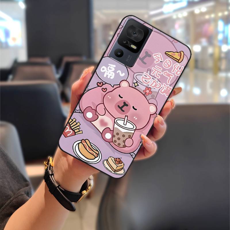 Couple Cartoon Phone Case For TCL 40SE/T610K Dirt-resistant Phone Pouch Cute Protective Anti-knock Anti-dust Silicone