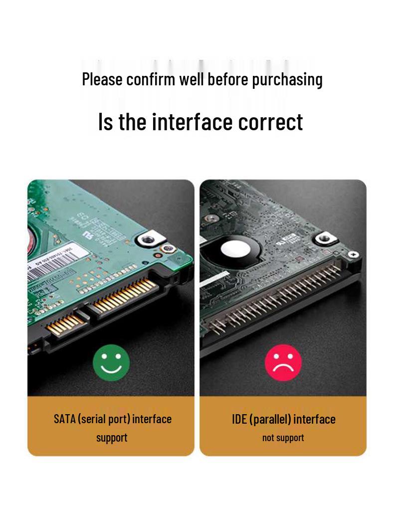 2.5" USB 3.1 Mechanical Hard Drive Enclosure for High-Speed Data Transfer